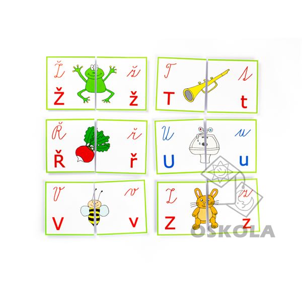 Montessori - Skládačka 4 podoby písmen
