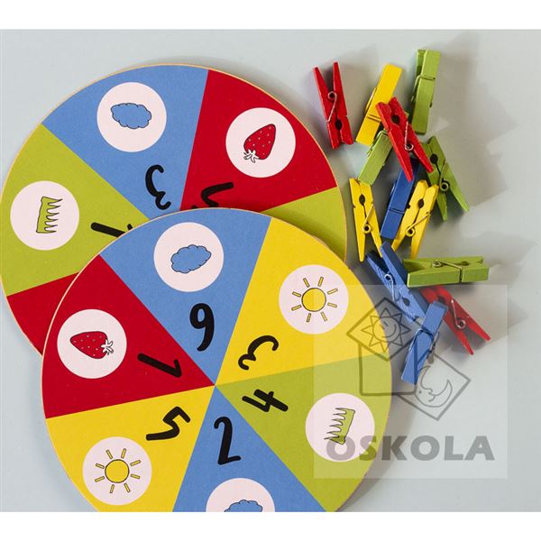 Kolíčky, počty a 4 barvy