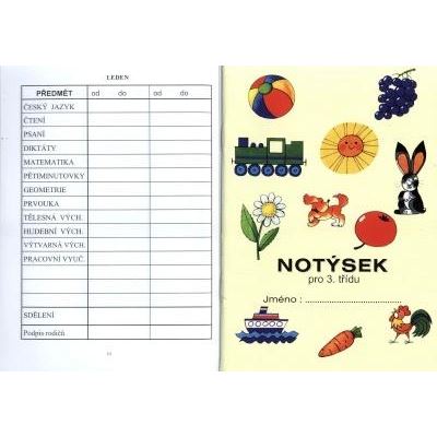 Notýsek pro 3. třídu (obálka žlutý podklad)