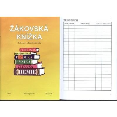 Žákovská knížka ŽLUTÁ - hodnocení a sebehodnocení 1. a 2. stupeň