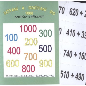 Sčítání a odčítání do 1000 - 16 karet