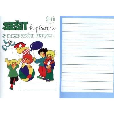 SEŠIT k písance s pomocnými linkami 511+ podložka