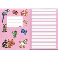 Sešit 513 s pomocnými linkami A5/12mm - vhodné pro dyslektiky RŮŽOVÝ