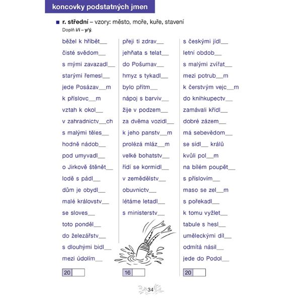 Pravopisné pětiminutovky pro 4. ročník