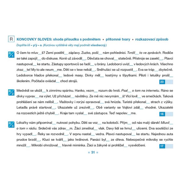 Pravopisné pětiminutovky pro 6. ročník