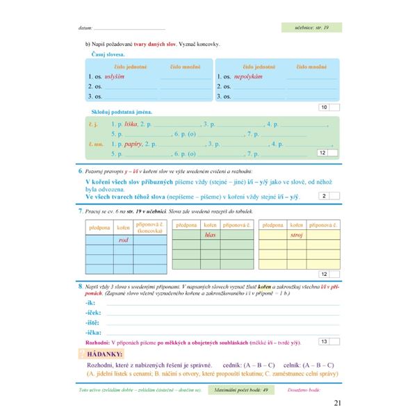 Pracovní sešit k učebnici Český jazyk 4 - 1. díl