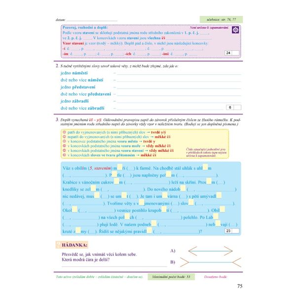 Pracovní sešit k učebnici Český jazyk 4 - 1. díl