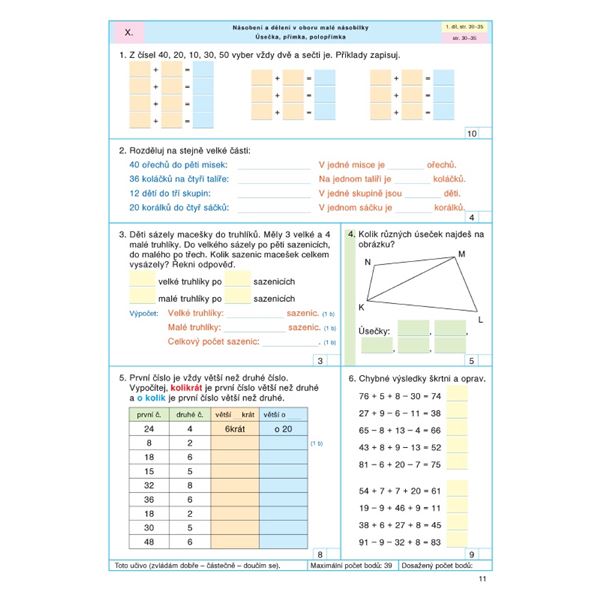 Pracovní sešit k Matematice 3 - 1. díl