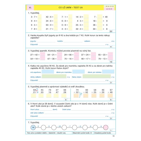 Pracovní sešit k Matematice 3 - 1. díl