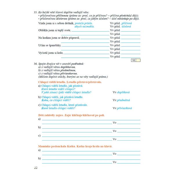 Český jazyk 8 - 3. díl - Přehledy, tabulky, rozbory, cvičení - pracovní sešit