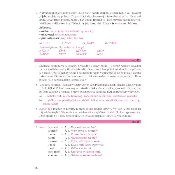 Klíč k Pracovním listům k učebnici Máme rádi češtinu 5