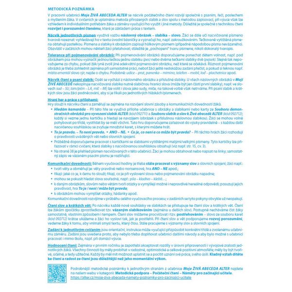 Moje ŽIVÁ ABECEDA - Nová řada elektronická učebnice (1 rok)