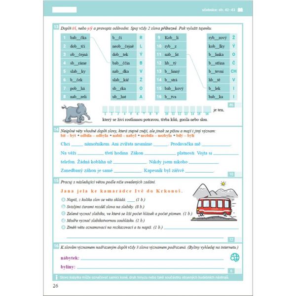 Pracovní sešit k ČJ 3/1 - elektronická učebnice (1 rok)