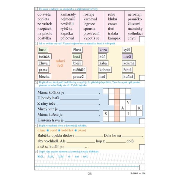 Pracovní sešit ke slabikáři - 2.díl - elektronická učebnice (1 rok)
