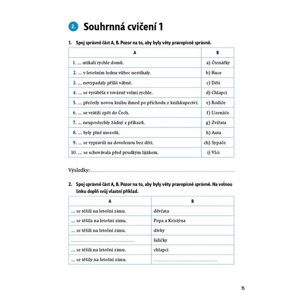 Procvičuj - Shoda přísudku s podmětem