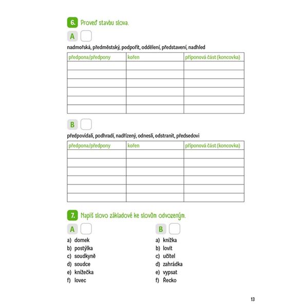 Krátká cvičení z českého jazyka pro 4. a 5. třídu ZŠ