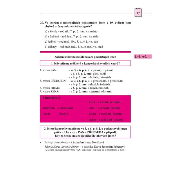 Slovní druhy expres - Určování slovních druhů a jejich pravopis po krůčcích