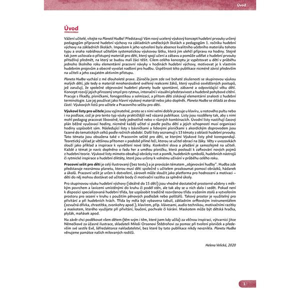 Planeta Hudba 1.r. - výukové listy pro učitele