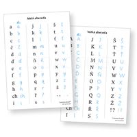 Tabulka s abecedou Comenia Script