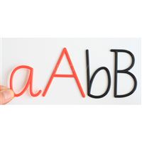 Hmatová písmena Comenia Script volná - malá a velká písmena (V1)