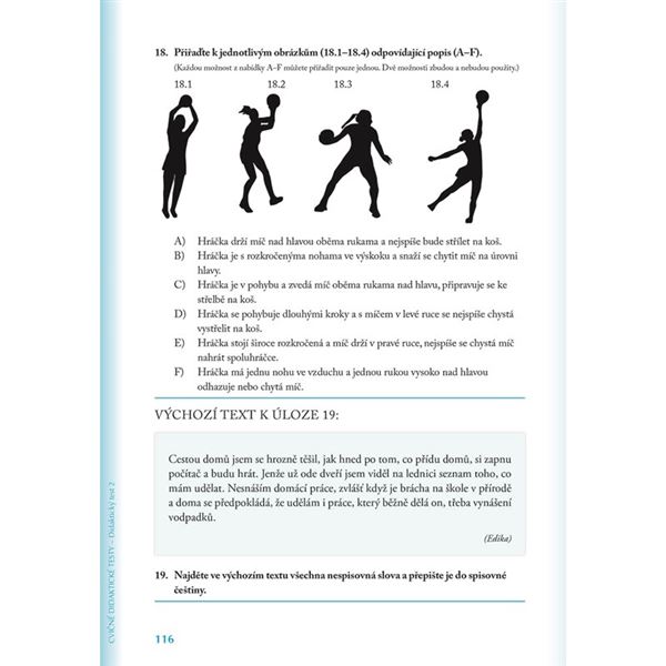 Přijímací zkoušky na víceletá gymnázia - ČJ, 5. třída