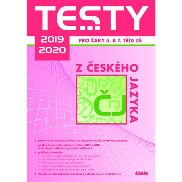 Testy 2019-2020 z ČJ pro žáky 5. a 7. tříd (podle testů Cermat)
