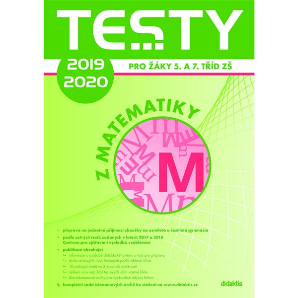 Testy 2019-2020 z matematiky pro žáky 5. a 7. tříd (podle testů Cermat)