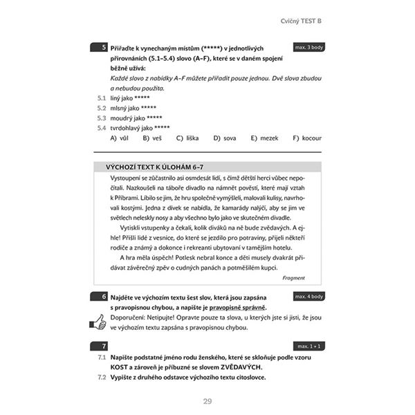 ČJ a literatura - Přijímací zkoušky na osmiletá G (Cermat)