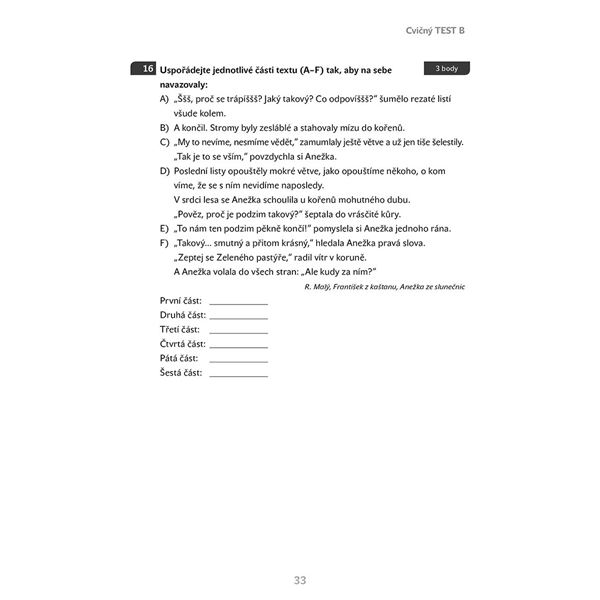 ČJ a literatura - Přijímací zkoušky na osmiletá G (Cermat)