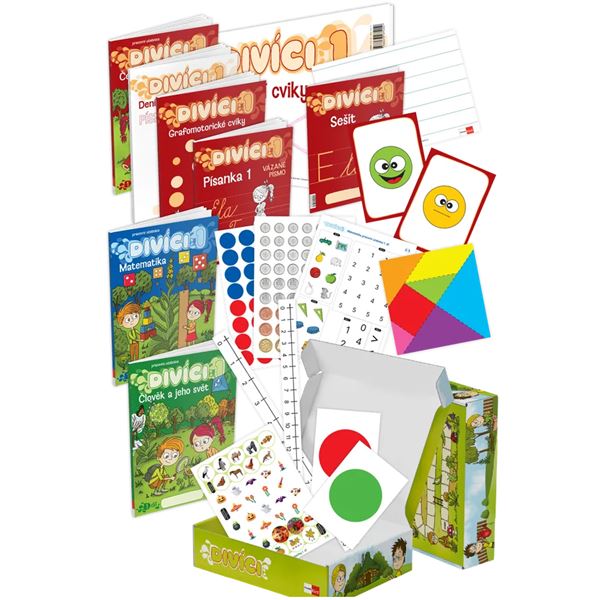 Divíci 1 - rozšířený žákovský balíček - Český jazyk A/S + Matematika + Člověk a jeho svět