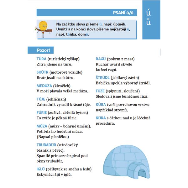 Procvičování češtiny - Pravopis ú/ů, tvrdé a měkké souhlásky, psaní dě, tě, ně…