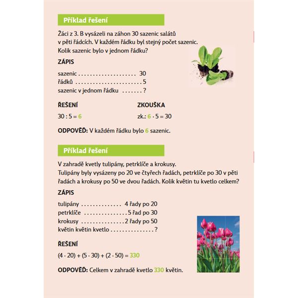 Slovní úlohy pro 3. a 4. ročník