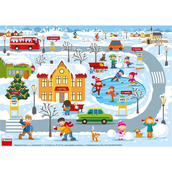 Plakát k Matematice dle prof. Hejného (hřiště/autobus)