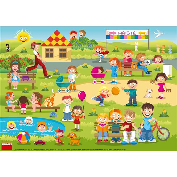 Plakát k Matematice dle prof. Hejného (hřiště/autobus)