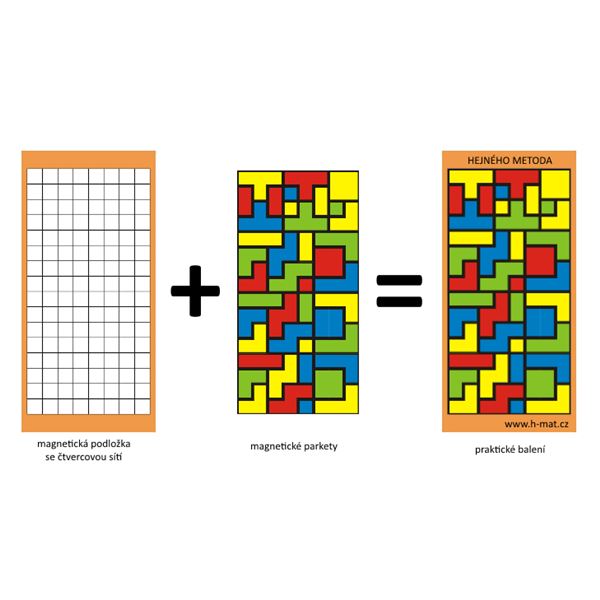 Magnetické parkety – čtvercová síť 8x16 (menší)