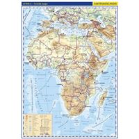 Afrika - školní nástěnná fyzická mapa 