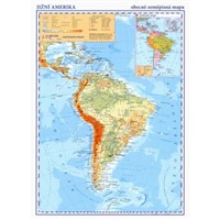 Jižní Amerika - příruční obecně zeměpisná mapa