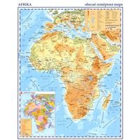 Afrika - příruční obecně zeměpisná mapa