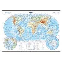 Svět – reliéf a povrch školní nástěnná mapa