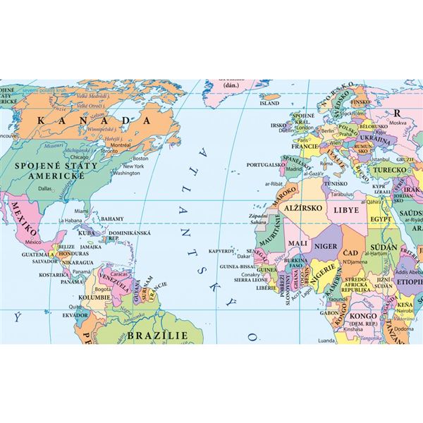 Svět – státy a území – nástěnná mapa