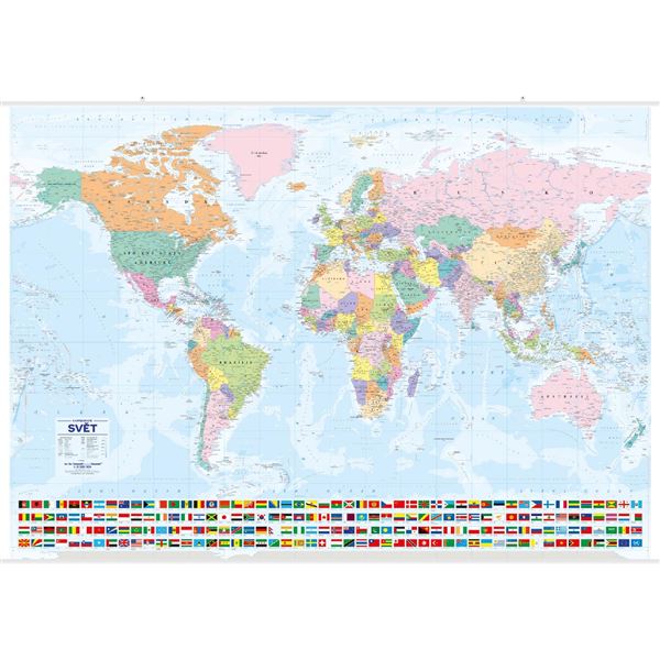 Svět – státy a území – nástěnná mapa