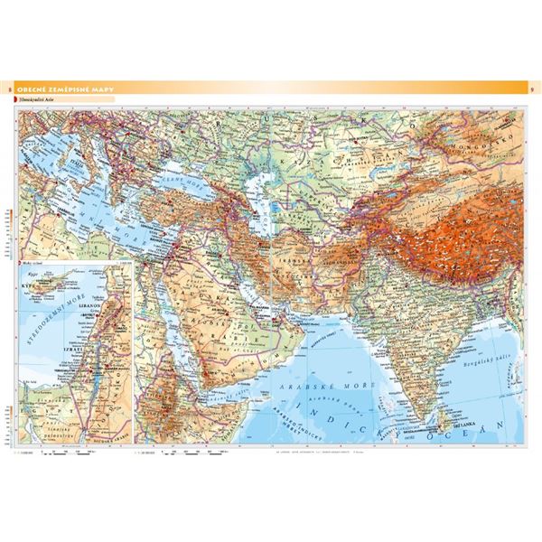 Asie - školní atlas