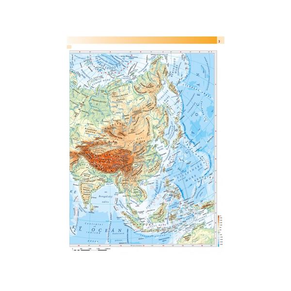 Asie - školní atlas