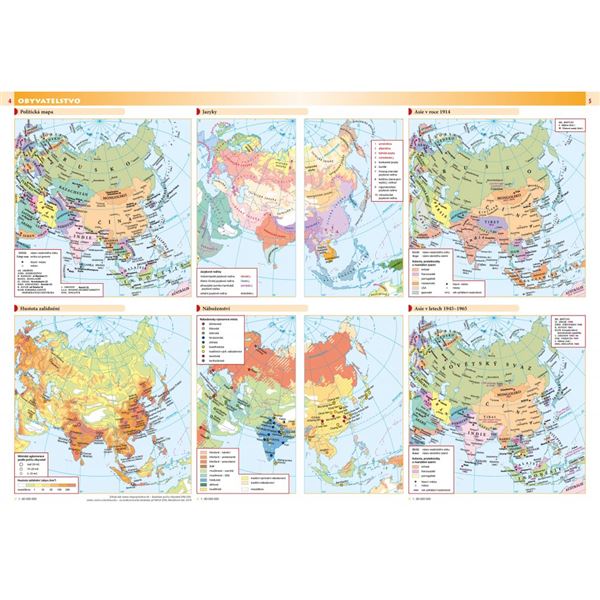 Asie - školní atlas