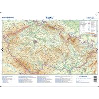 Česko – příruční mapa, reliéf a povrch/administrativní mapa