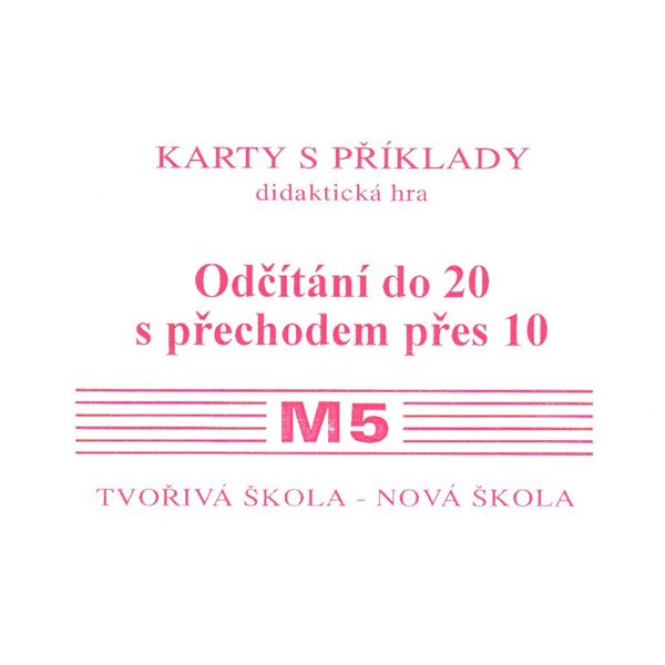 Sada kartiček M5 - odčítání do 20 s přechodem přes 10