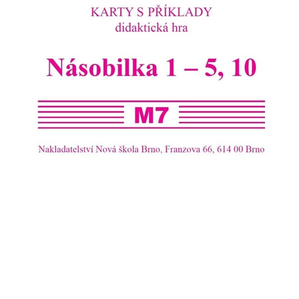 Sada kartiček M7 - Násobilka 1 - 5, 10