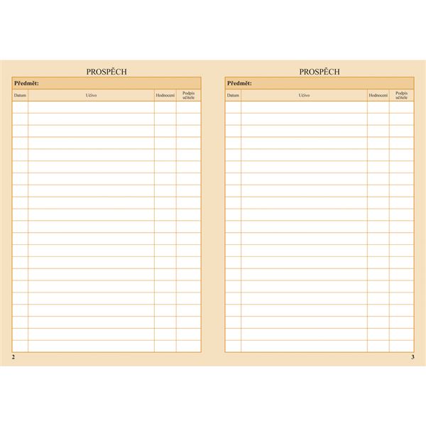 Žákovská knížka pro 3.-9. ročník - oranžová