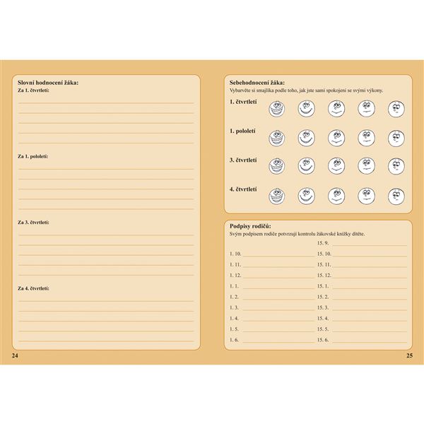 Žákovská knížka pro 3.-9. ročník - oranžová