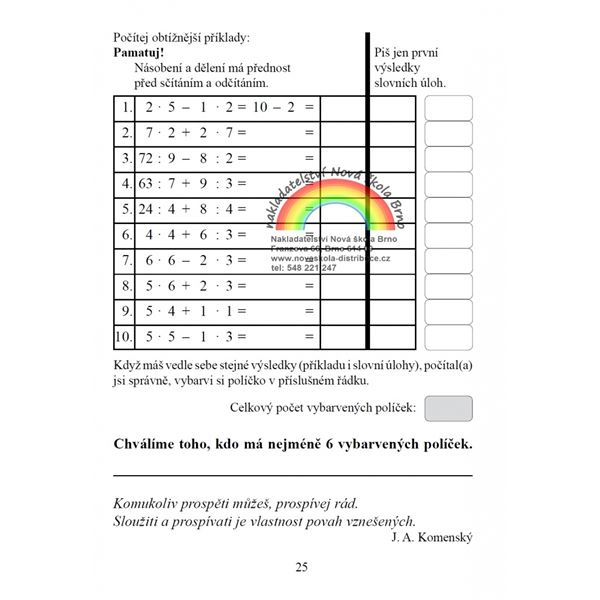 Jak jsem dobrý počtář - pracovní sešit